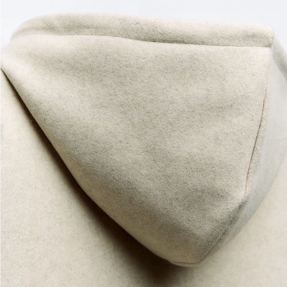 Zara Light Beige Soft Neoprene Effect Bomber - Picture 5 of 6